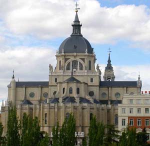 Exterior of the Almudena Cathedral